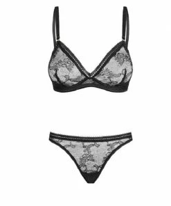 Noir Handmade Poland Underwired Bra And Thong Set Lingerie