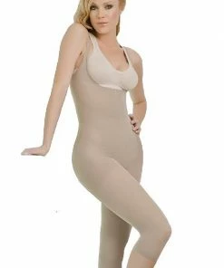 Cocoon Shapewear Beige Thermal Braless Full Body Capri