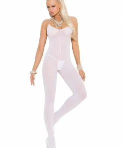 Elegant Moments USA Hosiery Opaque White Body Stocking