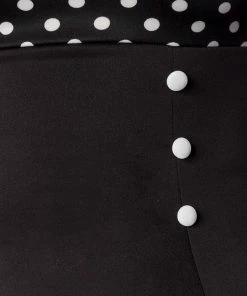 Belsira Shoulder Free Polka-Dot Dress Clothing