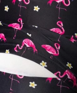 Belsira Vintage Swan Print Swimsuit 50014 Swimwear