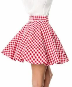Belsira Clothing Short Swing Skirt Red 10 Belsira Clothing Short Swing Skirt Red