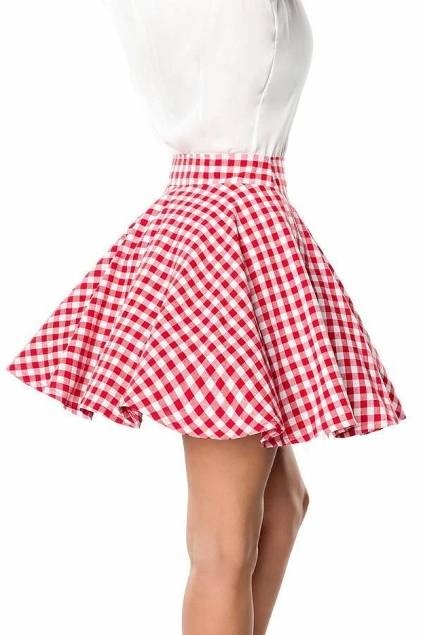 Belsira Clothing Short Swing Skirt Red 5 Belsira Clothing Short Swing Skirt Red