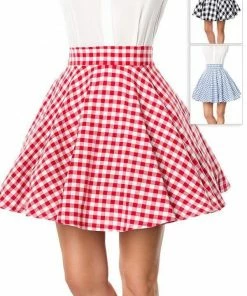 Belsira Clothing Short Swing Skirt Red