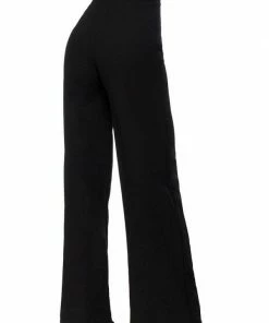 Belsira Trousers Black With White Buttons Clothing