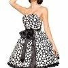 Belsira Polka Dot Dress Black Trim