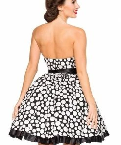 Belsira Polka Dot Dress Black Trim