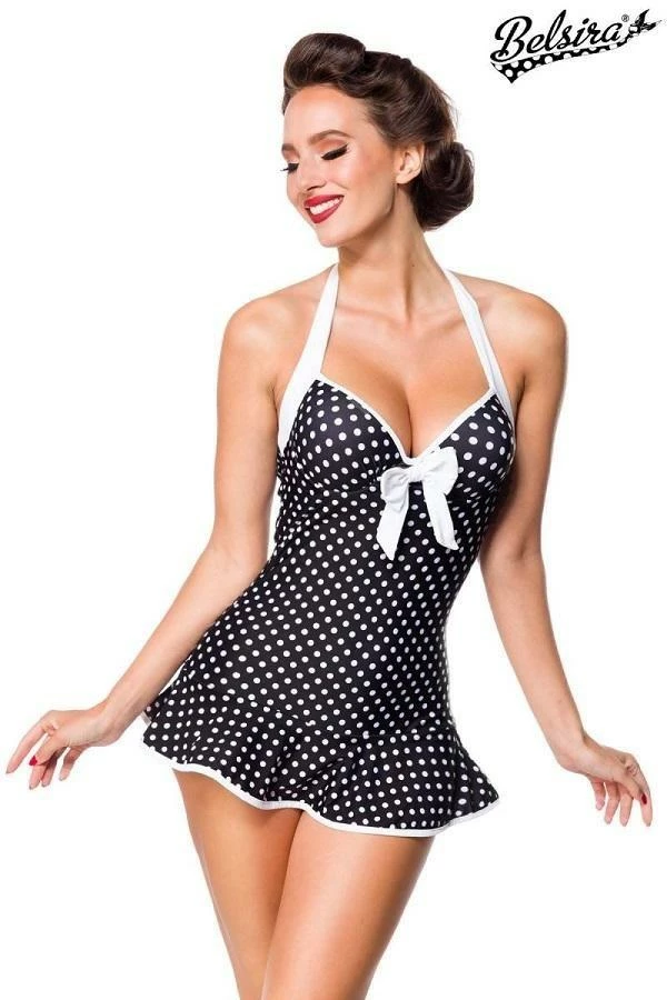 Belsira Plus Size Vintage Halter Pinup Swimsuit 6 Belsira Plus Size Vintage Halter Pinup Swimsuit