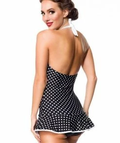 Belsira Plus Size Vintage Halter Pinup Swimsuit