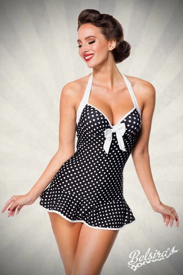 Belsira Plus Size Vintage Halter Pinup Swimsuit 3 Belsira Plus Size Vintage Halter Pinup Swimsuit