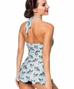 Belsira Vintage Retro Print Swimsuit