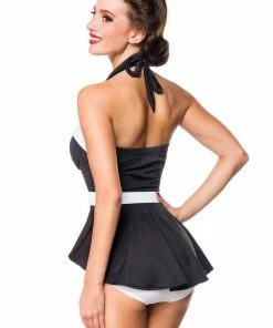 Belsira Vintage Swim Dress Black-White