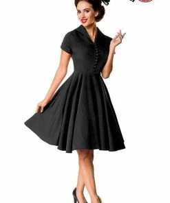 Belsira Clothing Swing Dress With Button