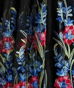 Belsira Vintage Flower Dress Black/Pink Clothing 8 Belsira Vintage Flower Dress Black/Pink Clothing