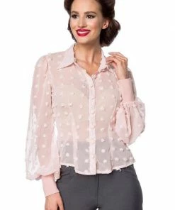 Belsira Clothing Vintage Transparent Shirt Pink