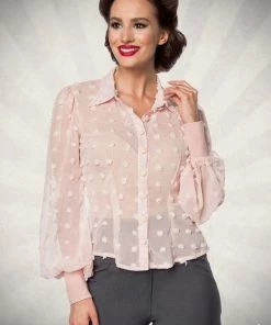 Belsira Clothing Vintage Transparent Shirt Pink