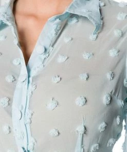 Belsira Clothing Vintage Transparent Shirt Blue