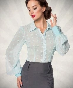 Belsira Clothing Vintage Transparent Shirt Blue