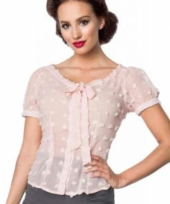 Belsira Clothing Vintage Transparent Blouse Pink 9 Belsira Clothing Vintage Transparent Blouse Pink