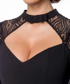 Belsira Swing Dress With Lace Sleeves