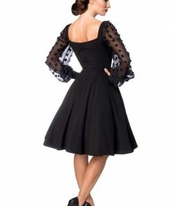 Belsira Plus Size Black Swing Dress 50202