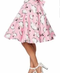 Belsira Clothing Pink Printed Vintage Skirt 11 Belsira Clothing Pink Printed Vintage Skirt