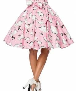 Belsira Clothing Pink Printed Vintage Skirt 10 Belsira Clothing Pink Printed Vintage Skirt