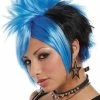 Palmer Agencies Stylish Punky Girl Wig Blue And Black Costumes
