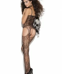 Elegant Moments USA Hosiery Lace Suspender Bodystocking