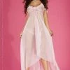 Chilirose Lingerie Poland Long Pink Sheer Babydoll With G-string 2 Chilirose Lingerie Poland Long Pink Sheer Babydoll With G-string