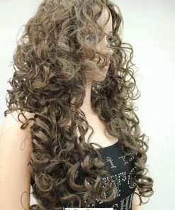 Flirtywomen Medium Brown Long Spiral Curl Wig 9369 Wigs