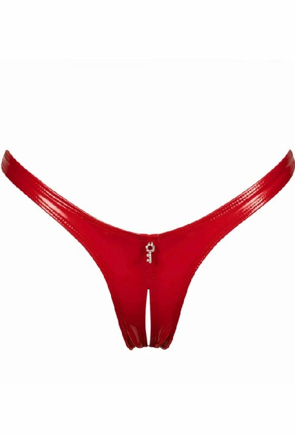 Patrice Catanzaro France Lingerie Annabelle Vinyl Crotch Less Thong 3 Patrice Catanzaro France Lingerie Annabelle Vinyl Crotch Less Thong