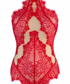 Axami Lingerie Sheer Lace Teddy V-9590