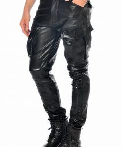 Patrice Catanzaro France Faux Leather Men`s Jeans Bronn Mens Clothing And Lingerie