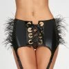7 Th Heaven Feather And Lace Garter-Belt