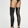 7 Th Heaven Black Wet-Look Leggings Casma