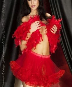 Chilirose Lingerie Poland Skirts Ruffled Red Burlesque Skirt
