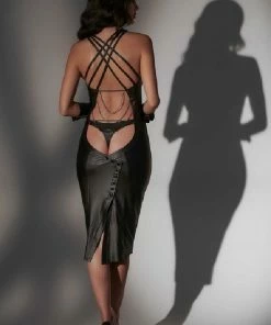 Patrice Catanzaro France Wet-Look Midi Dress Corinne Clothing