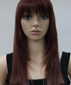Flirtywomen Dark Auburn Red Wig Wigs