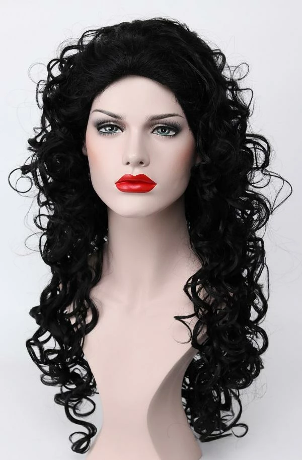 Flirtywomen Jet Black Long Spiral Curl Wig 9369 Wigs 3 Flirtywomen Jet Black Long Spiral Curl Wig 9369 Wigs