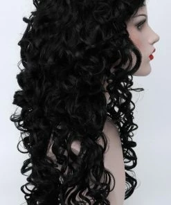 Flirtywomen Jet Black Long Spiral Curl Wig 9369 Wigs 11 Flirtywomen Jet Black Long Spiral Curl Wig 9369 Wigs