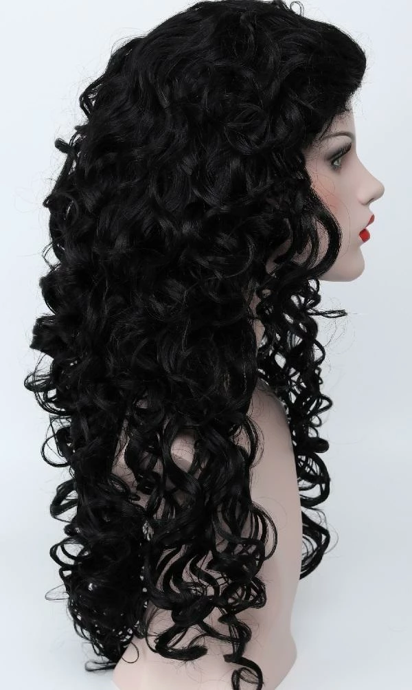 Flirtywomen Jet Black Long Spiral Curl Wig 9369 Wigs 7 Flirtywomen Jet Black Long Spiral Curl Wig 9369 Wigs