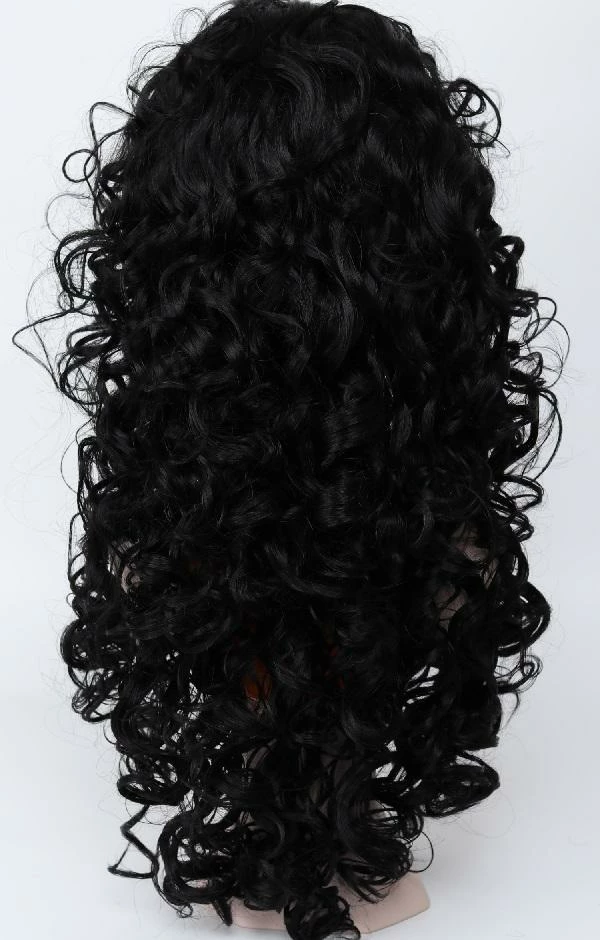 Flirtywomen Jet Black Long Spiral Curl Wig 9369 Wigs 4 Flirtywomen Jet Black Long Spiral Curl Wig 9369 Wigs