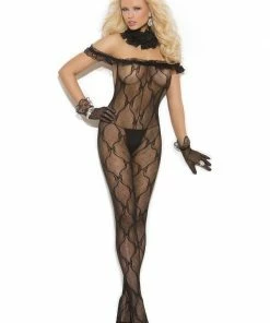 Elegant Moments USA Hosiery Black Body Stocking