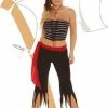 Elegant Moments USA Pirate Costume Top, Hat And Leggings
