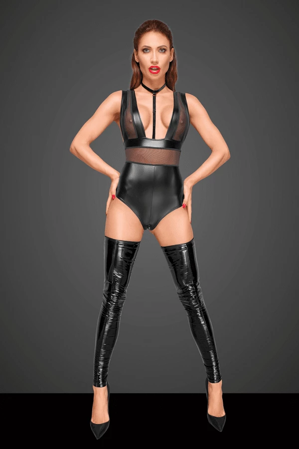 Noir Handmade Poland Lingerie Power Wet-look Body F183 3 Noir Handmade Poland Lingerie Power Wet-look Body F183