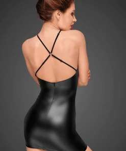 Noir Handmade Poland Clothing Power Wet-look Dress F185