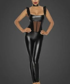 Noir Handmade Poland Clothing Wet-Look Cat-Suit F256