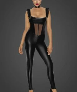 Noir Handmade Poland Clothing Wet-Look Cat-Suit F256