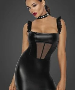 Noir Handmade Poland Wet-Look Dress F257 Clothing